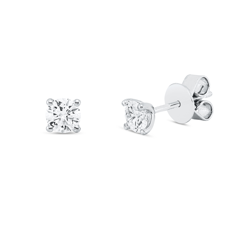 Ohrstecker 18 kt WG, GIA6522979527 + GIA6521942504, 2 Brill. 0,60 ct, E-si