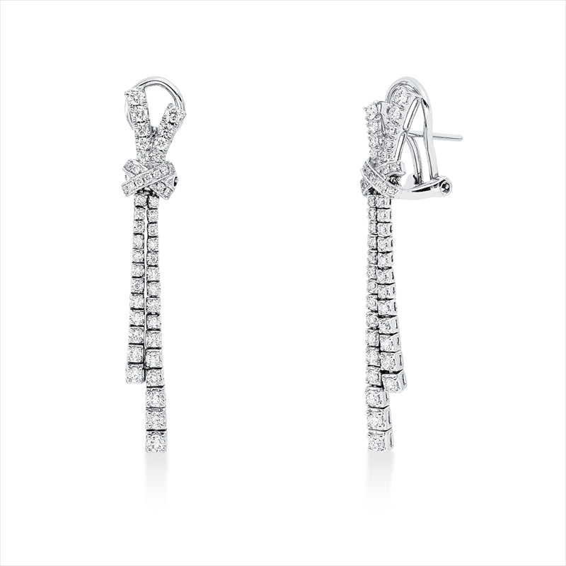 Creolen 18 kt WG, 94 Brill. 1,09 ct, TW-si