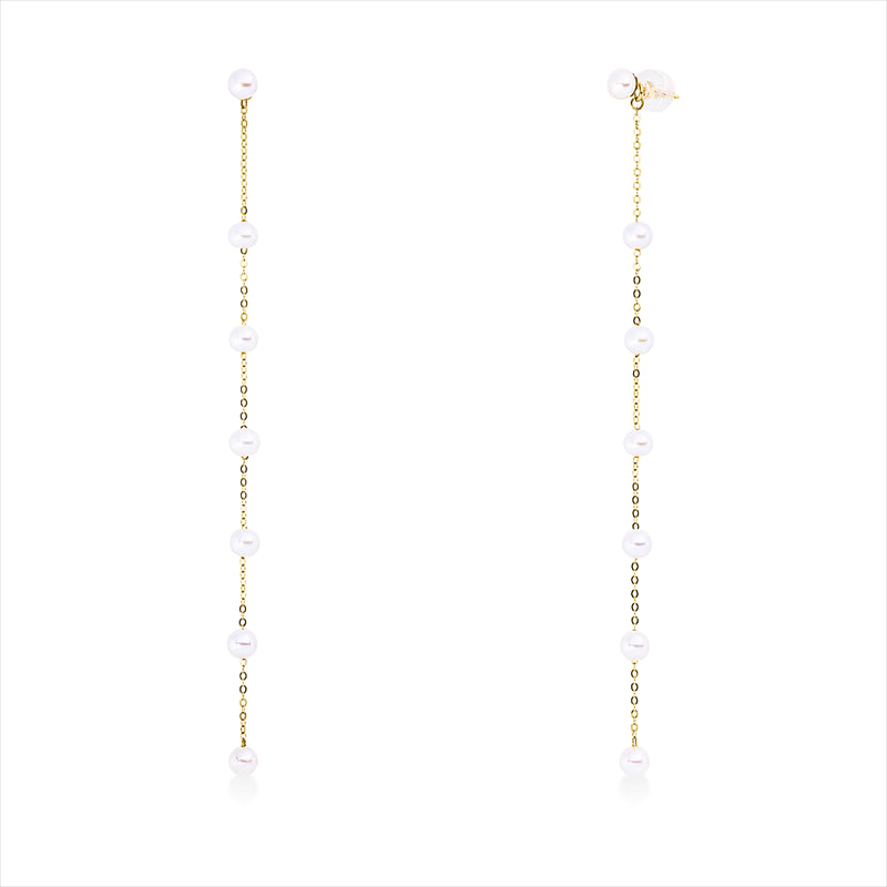 Ohrschmuck 18 kt GG, 14 SW weiß 3,5 mm