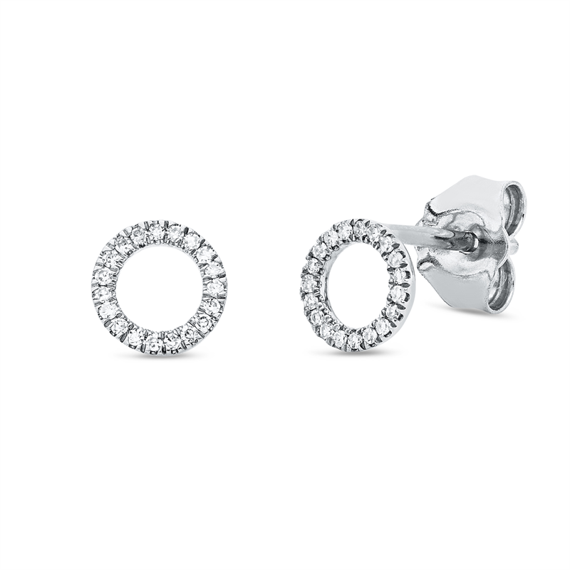 Ohrstecker 18 kt WG, 38 Dia. 0,06 ct, TW-si