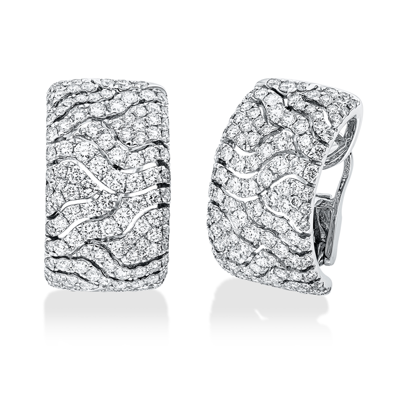 Creolen 18 kt WG, 232 Brill. 3,78 ct, TW-vsi