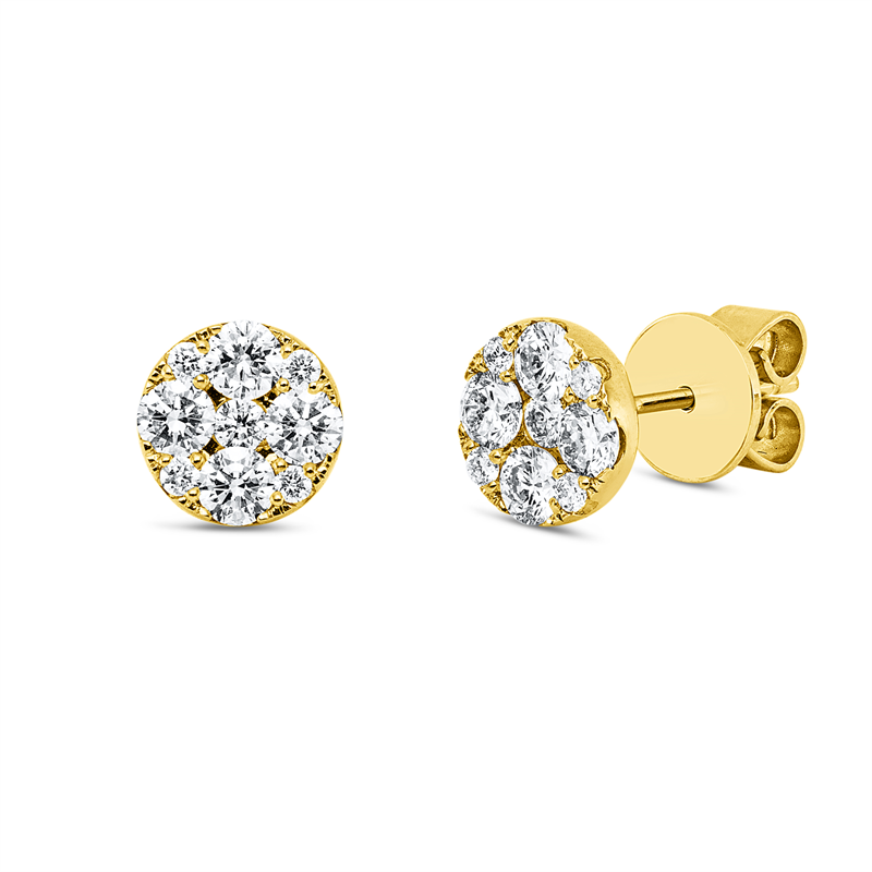 Ohrstecker 18 kt GG, 8 Brill. 0,82 ct, TW-si, 10 Brill. 0,18 ct, TW-si