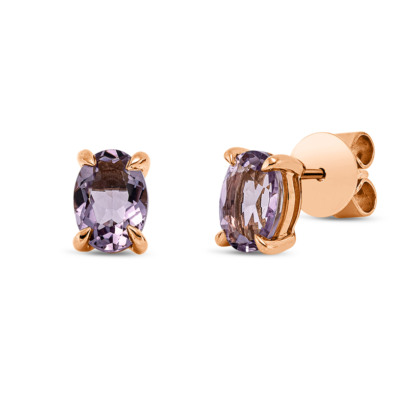 Ohrstecker 18 kt RG, 2 Amethyste 1,49 ct pink