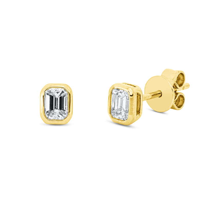 Ohrstecker 18 kt GG, 2 Sm.schliff 0,41 ct, TW-si