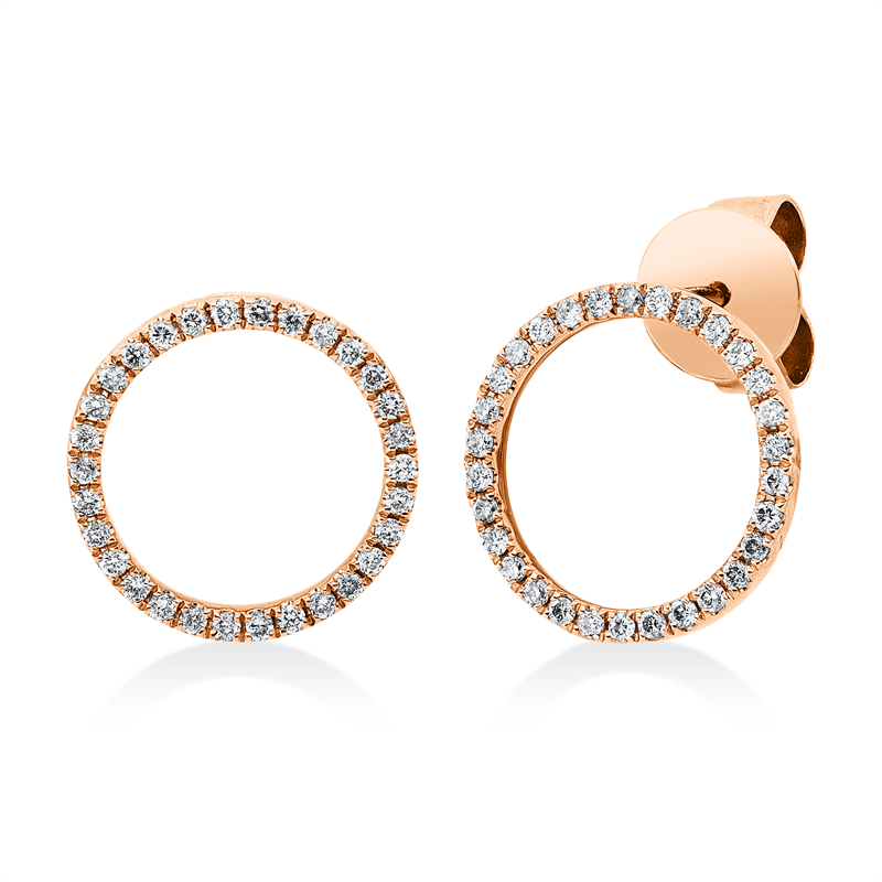 Ohrstecker 18 kt RG, 60 Brill. 0,23 ct, I-si