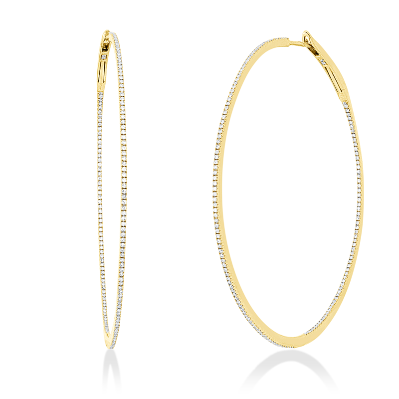 Creolen 18 kt GG, 324 Dia. 0,68 ct, TW-si