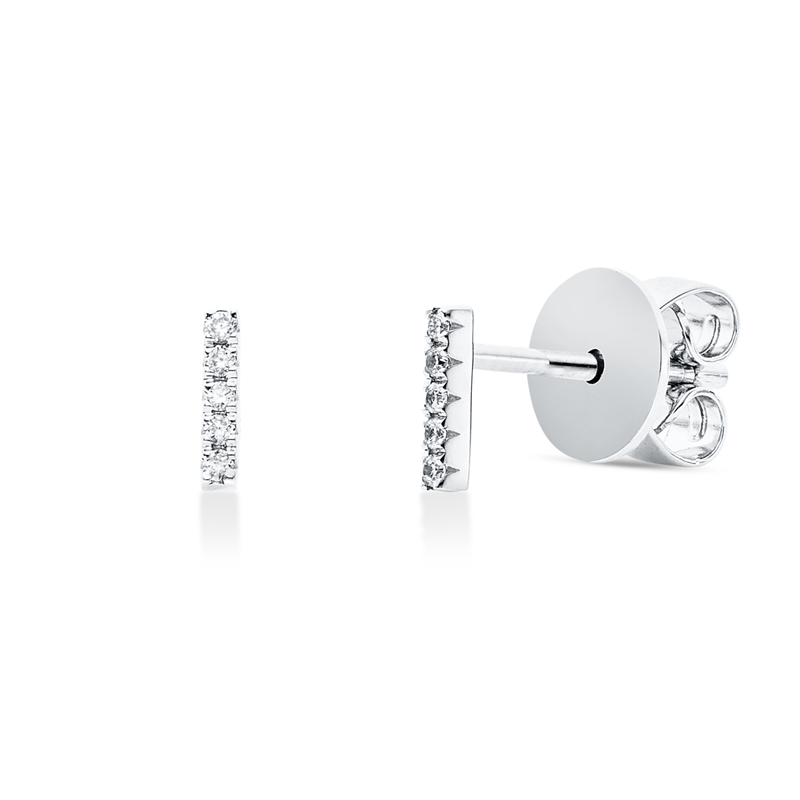 Ohrstecker 18 kt WG, 10 Brill. 0,04 ct, TW-pi