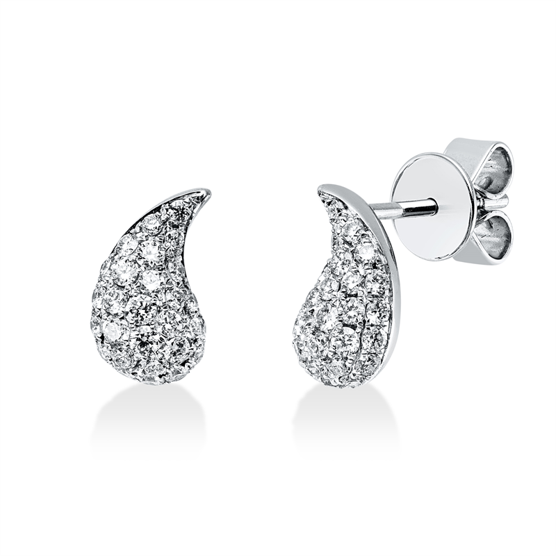 Ohrschmuck 18 kt WG, 56 Brill. 0,53 ct, I-si