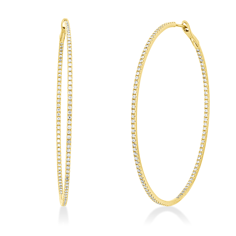 Creolen 18 kt GG, 202 Brill. 1,04 ct, TW-si