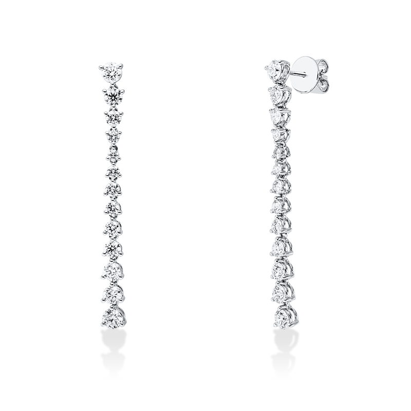 Ohrschmuck 18 kt WG, 26 Brill. 2,33 ct, TW-vsi/si