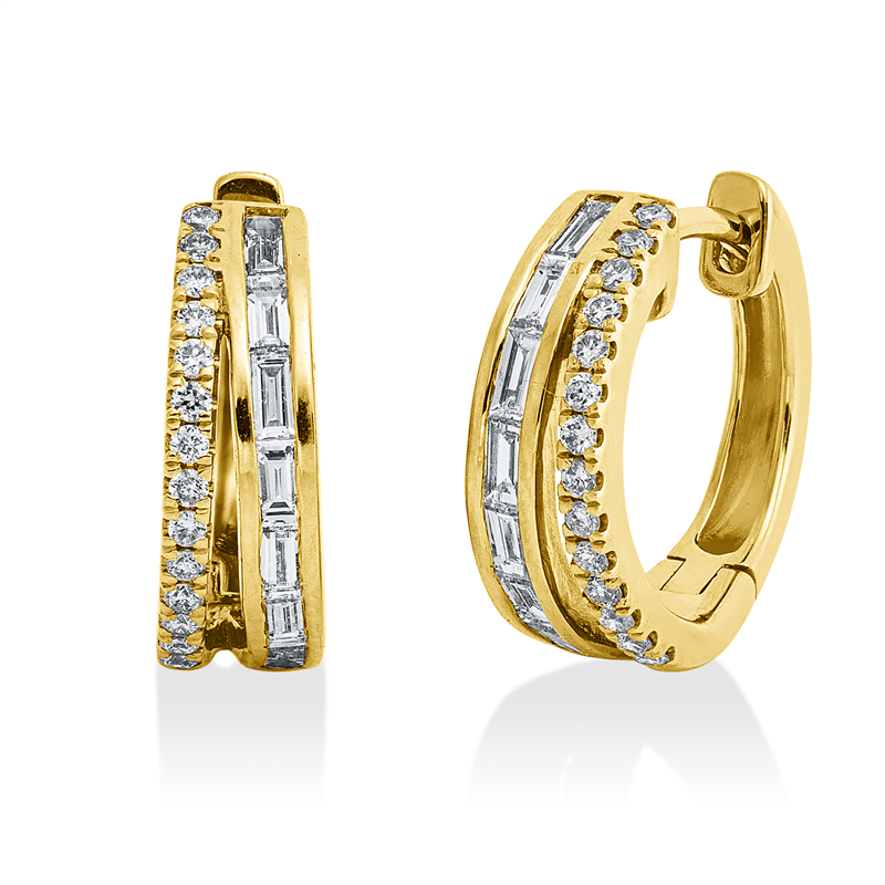 Ohrmansch. 18 kt GG, Ohrmanschette, 30 Brill. 0,97 ct, TW-vsi