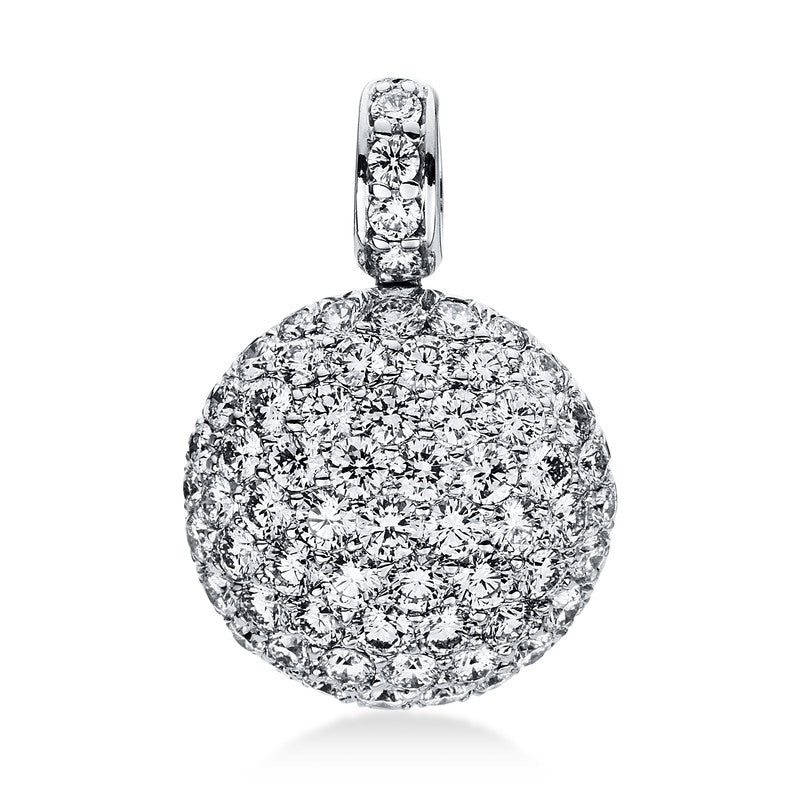 Anhänger 18 kt WG, 61 Brill. 1,39 ct, TW-vsi