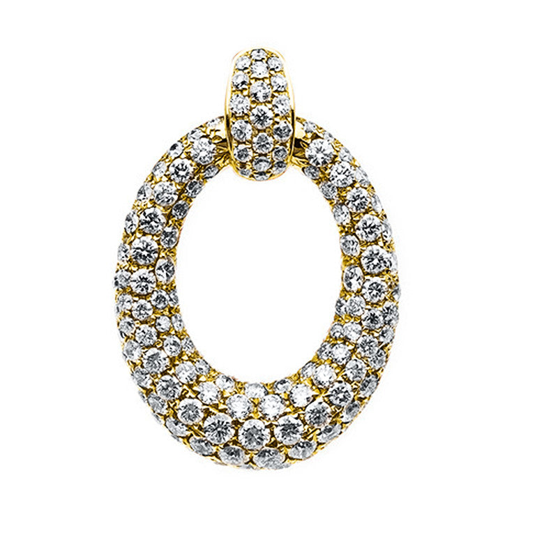 Anhänger 18 kt GG, mit Öse, 130 Brill. 1,25 ct, TW-vsi