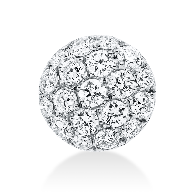 Anhänger 18 kt WG, 19 Brill. 0,26 ct, TW-vsi