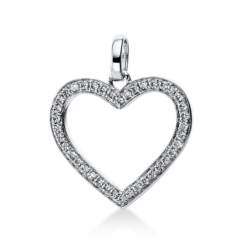 Anhänger 18 kt WG, mit Öse, 40 Brill. 0,19 ct, TW-si