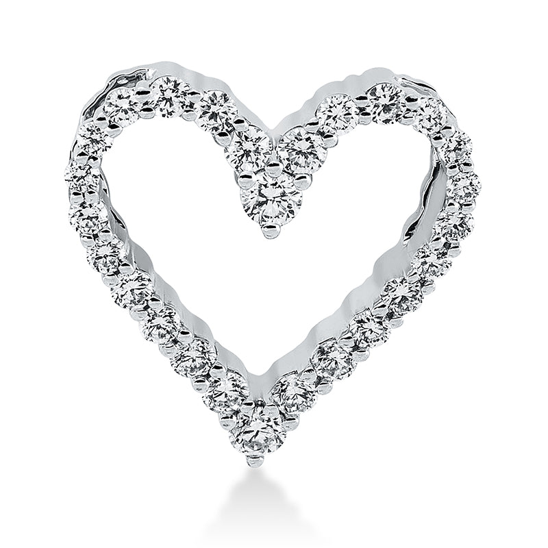 Anhänger 18 kt WG, 20 Brill. 0,27 ct, TW-si, 6 Brill. 0,04 ct, TW-si