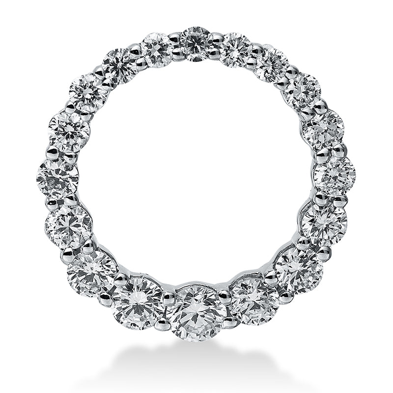 Anhänger 18 kt WG, 18 Brill. 0,45 ct, TW-si