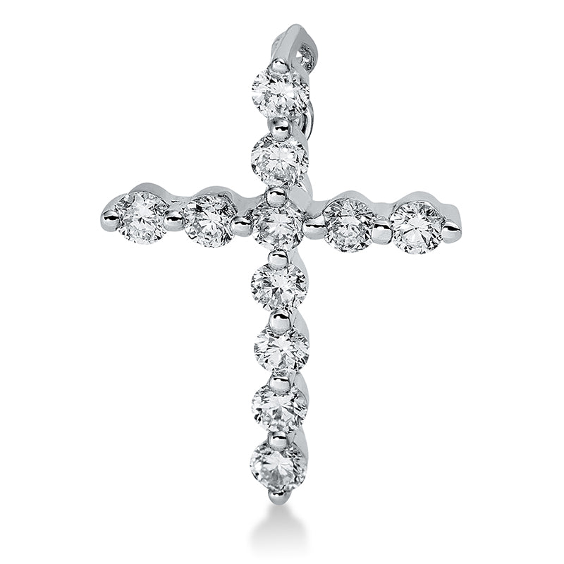 Anhänger 18 kt WG, 11 Brill. 0,25 ct, TW-si