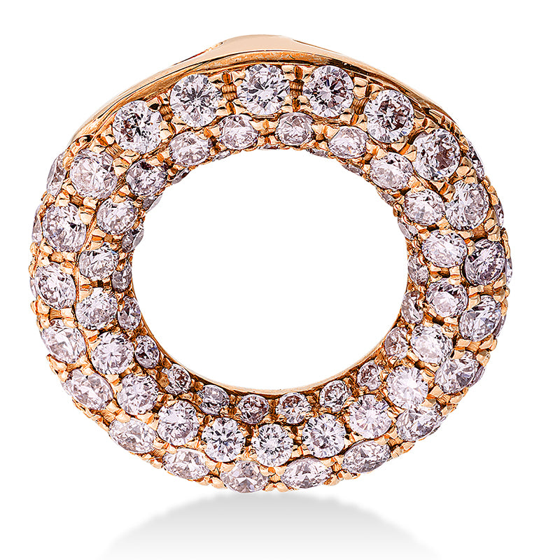 Anhänger 18 kt RG, 80 Brill. 0,87 ct, pink