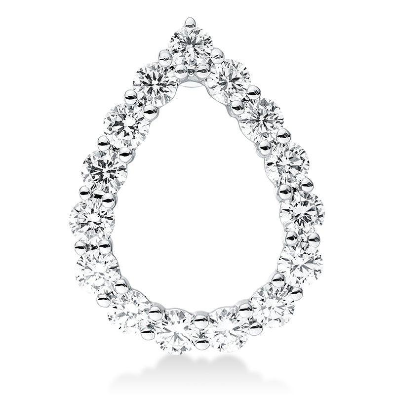 Anhänger 18 kt WG, 15 Brill. 0,76 ct, TW-si