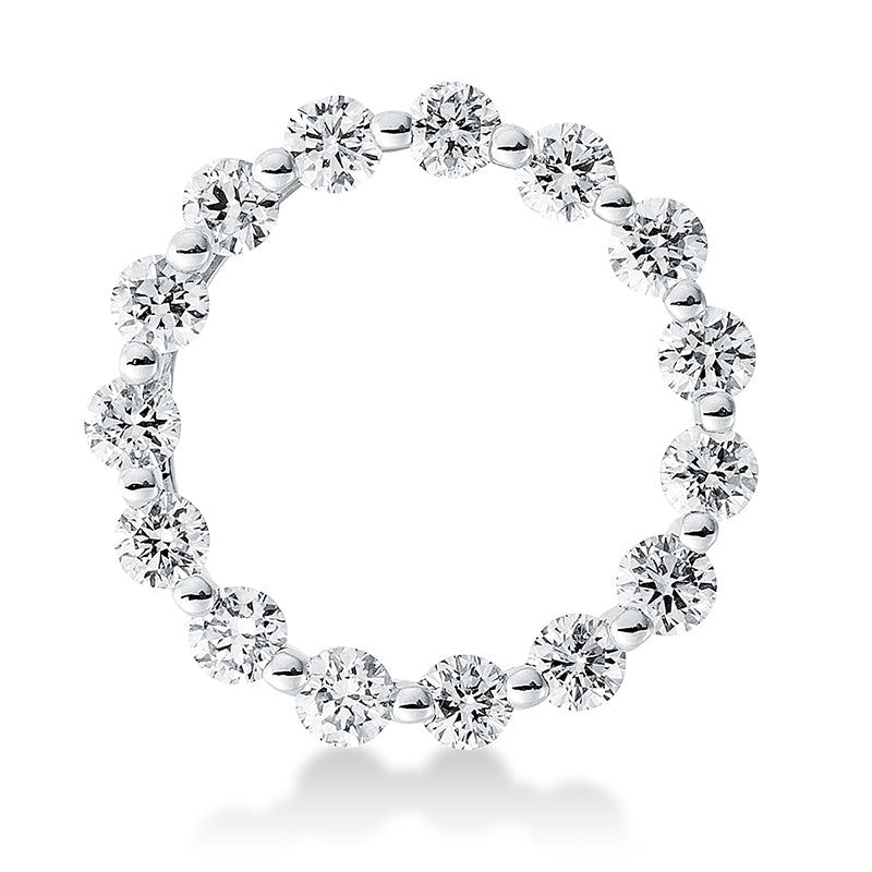 Anhänger 18 kt WG, 15 Brill. 0,41 ct, W-si