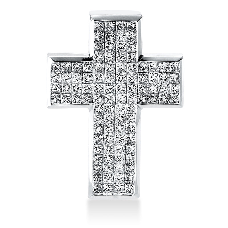 Anhänger 18 kt WG, 100 Princ. 2,32 ct, TW-vsi/si
