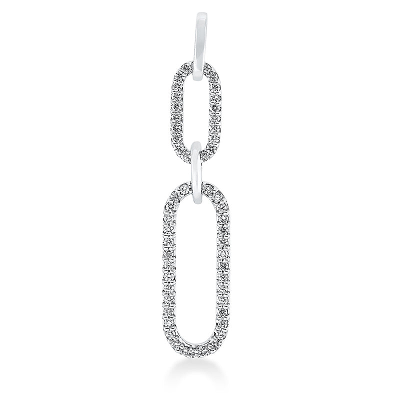 Anhänger 18 kt WG, mit Öse, 34 Brill. 0,18 ct, TW-si, 22 Brill. 0,08 ct, TW-si