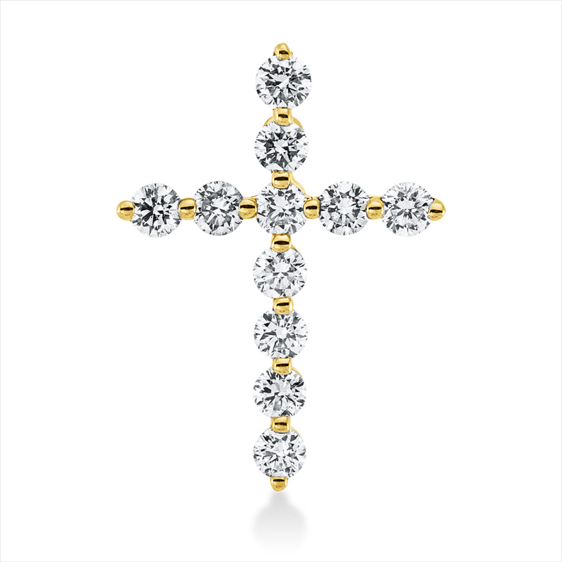 Anhänger 18 kt GG, 11 Brill. 0,44 ct, TW-si