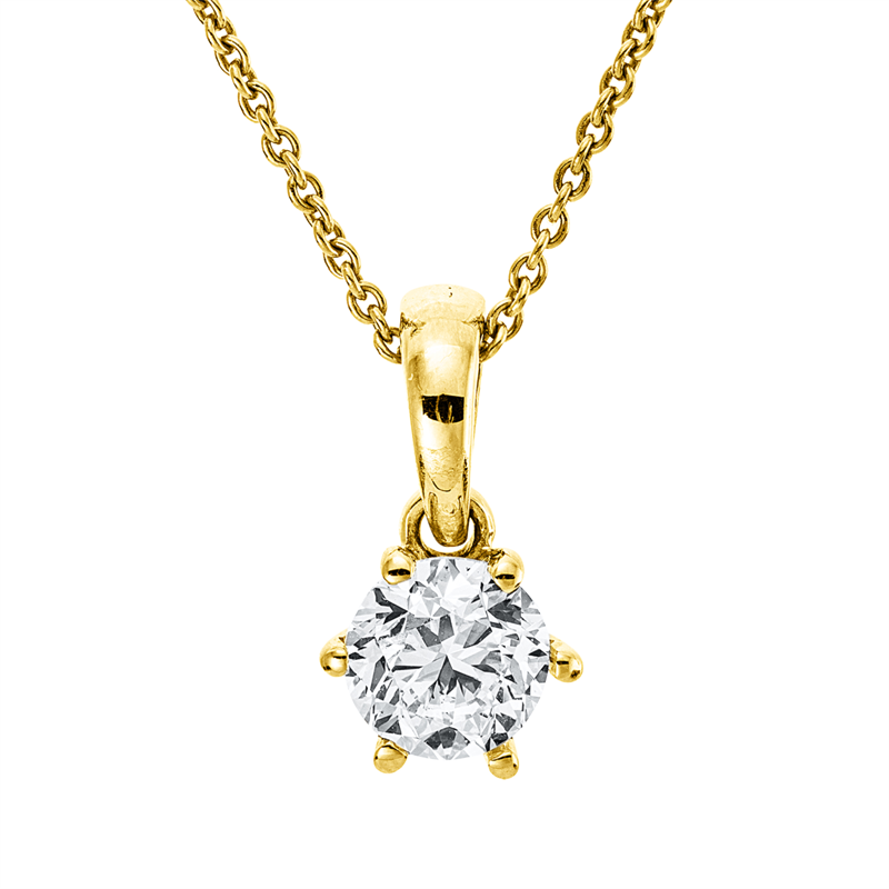 Anhänger 14 kt GG, EDR E2112157423, 1 Brill. 1,00 ct, W-if