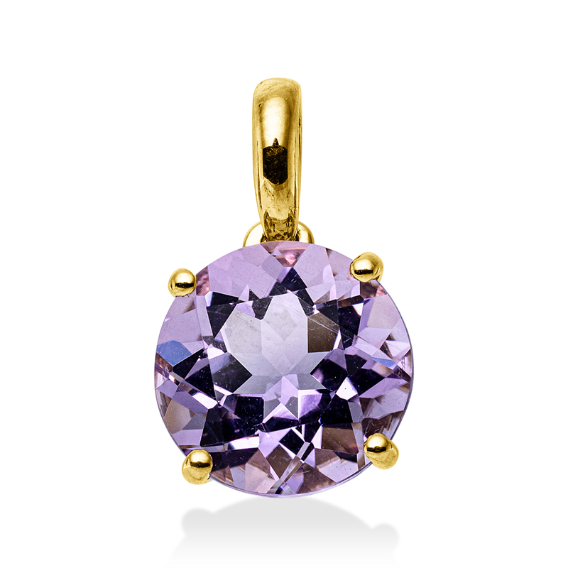 Anhänger 18 kt GG, mit Öse, 1 Amethyst 2,70 ct pink