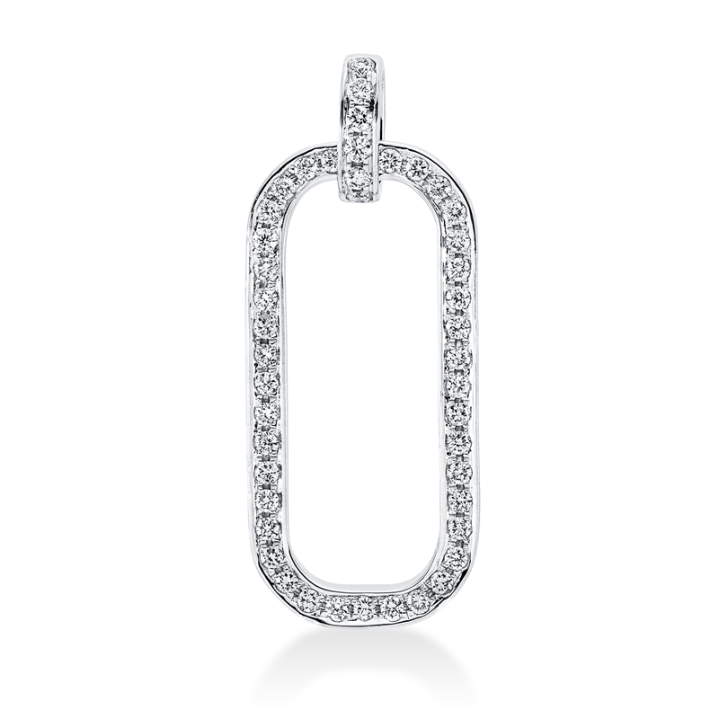Anhänger 18 kt WG, mit Öse, 45 Brill. 0,35 ct, TW-vsi