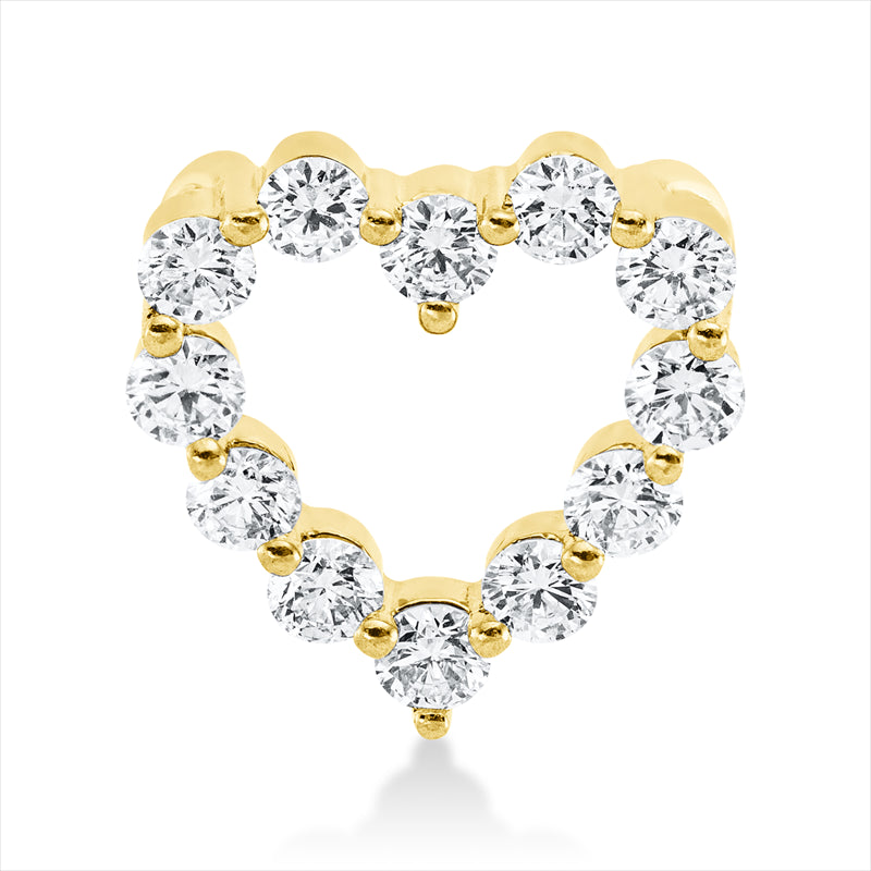 Anhänger 18 kt GG, 12 Brill. 0,47 ct, TW-si
