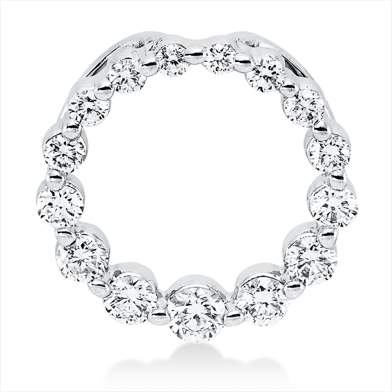 Anhänger 18 kt WG, 2 Brill. 0,01 ct, TW-si, 5 Brill. 0,15 ct, TW-si, 8 Brill. 0,11 ct, TW-si