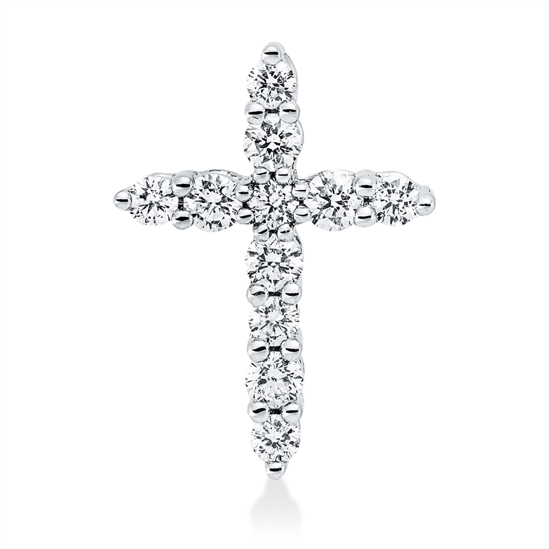 Anhänger 18 kt WG, 11 Brill. 0,29 ct, TW-si