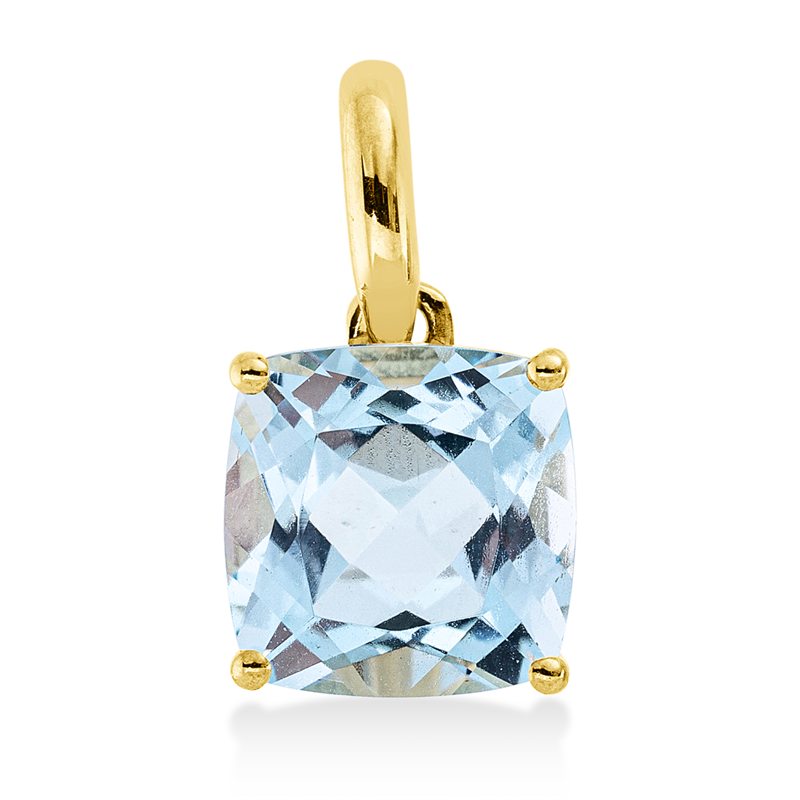 Anhänger 18 kt GG, mit Öse, 1 Topas 3,10 ct sky blue