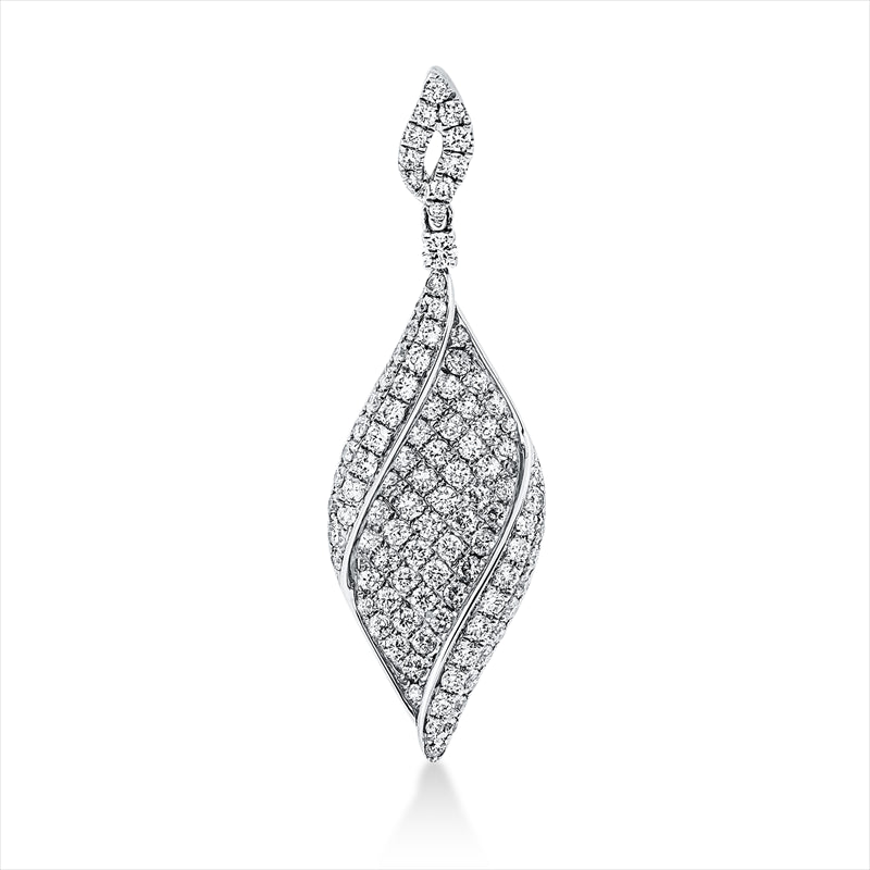 Anhänger 18 kt WG, 15 Brill. 0,09 ct, TW-si, 1 Brill. 0,04 ct, TW-si, 85 Brill. 1,15 ct, TW-si