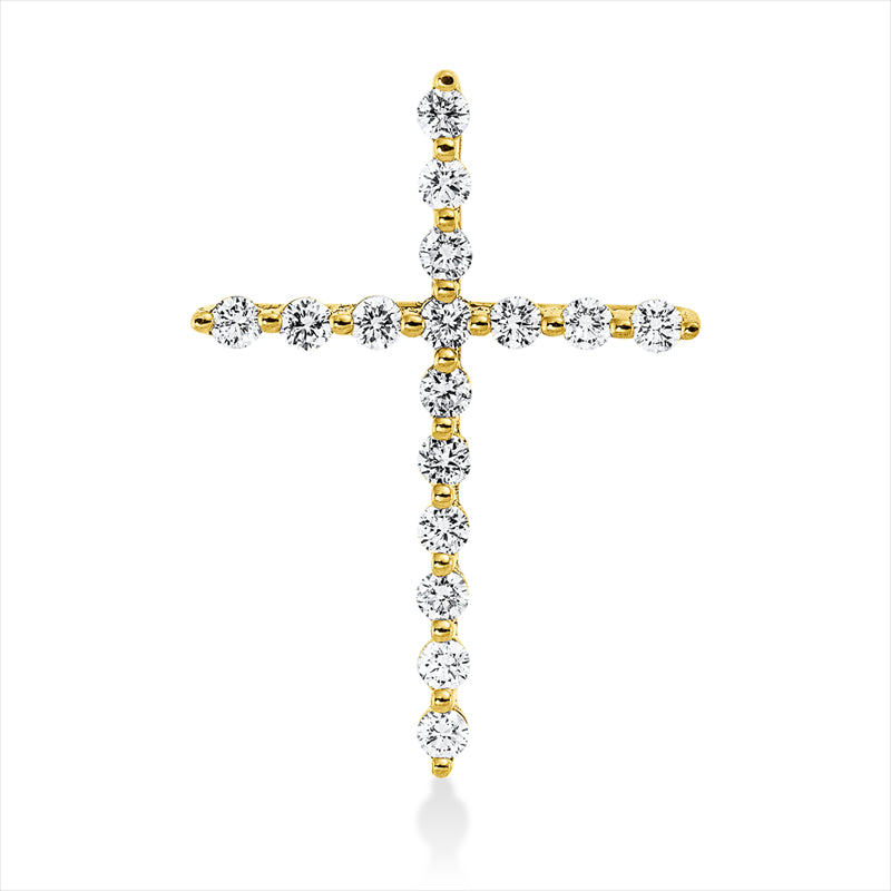 Anhänger 18 kt GG, 16 Brill. 0,58 ct, TW-si