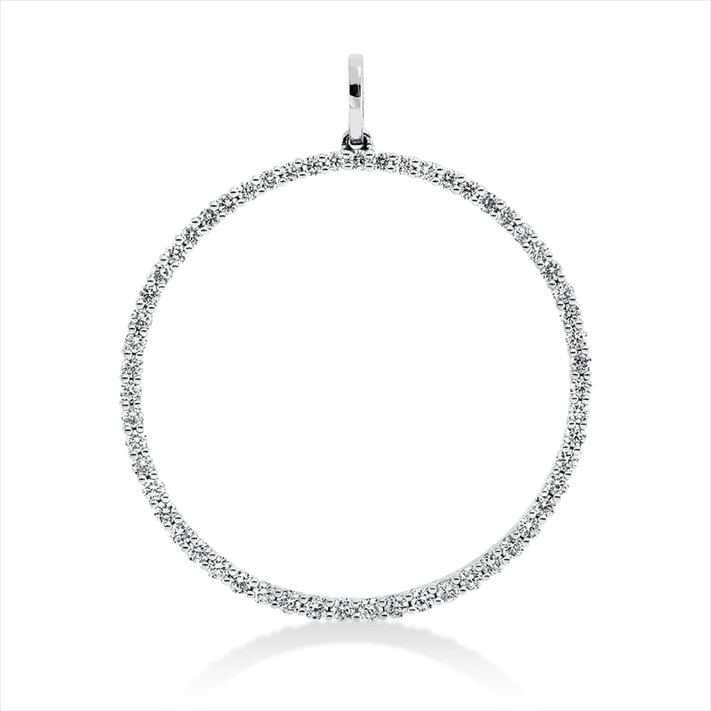Anhänger 18 kt WG, mit Öse, 57 Brill. 0,23 ct, TW-si