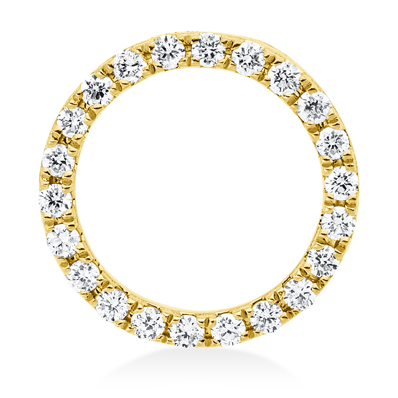 Anhänger 18 kt GG, 22 Brill. 0,11 ct, TW-si