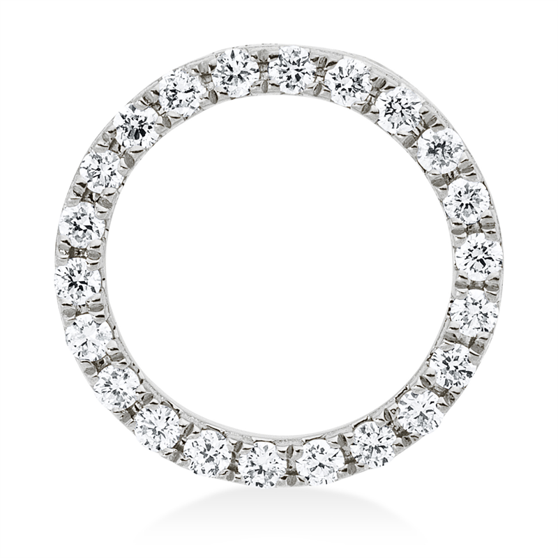 Anhänger 18 kt WG, 22 Brill. 0,11 ct, TW-si