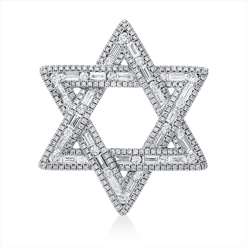 Anhänger 18 kt WG, 24 Bag. 0,82 ct, TW-vsi/si, 246 Brill. 1,05 ct, TW-vsi/si
