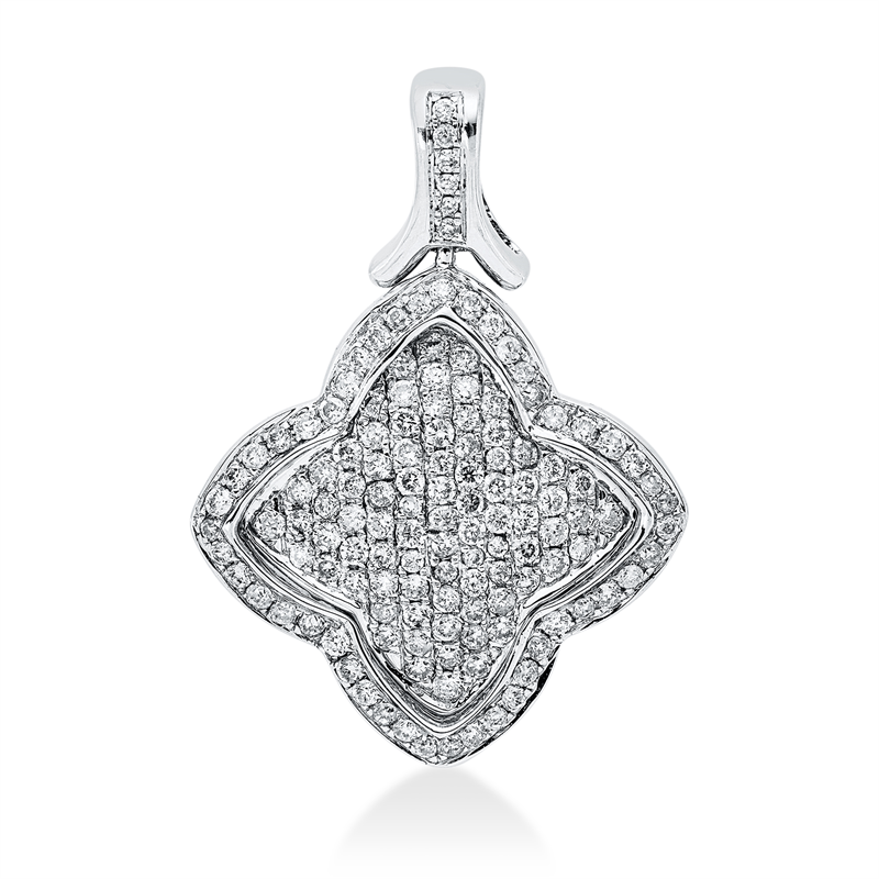 Anhänger 18 kt WG, mit Öse, 134 Brill. 0,50 ct, TW-pi