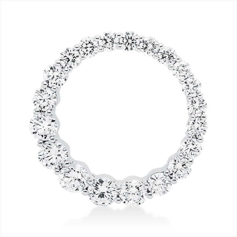 Anhänger 18 kt WG, 6 Brill. 0,76 ct, TW-si, 3 Brill. 0,60 ct, TW-si, 11 Brill. 0,64 ct, TW-si