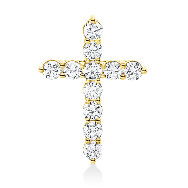 Anhänger 18 kt GG, 11 Brill. 0,69 ct, TW-si