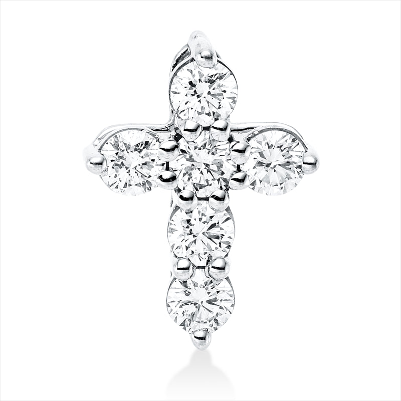 Anhänger 18 kt WG, 6 Brill. 0,75 ct, TW-si