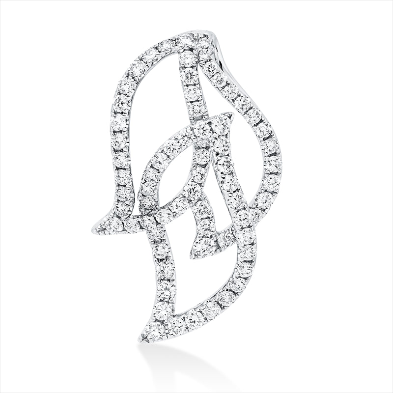 Anhänger 18 kt WG, 70 Brill. 0,83 ct, TW-si