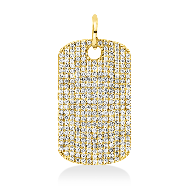 Anhänger 14 kt GG, 278 Brill. 1,10 ct, W-si