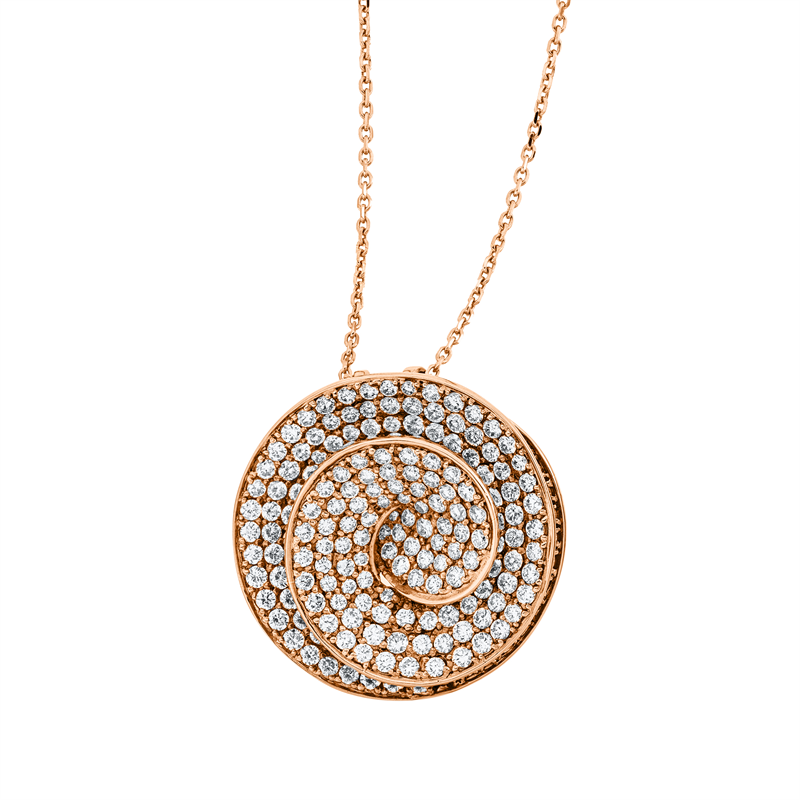 Anhänger 18 kt RG, 239 Brill. 6,32 ct, TW-vsi