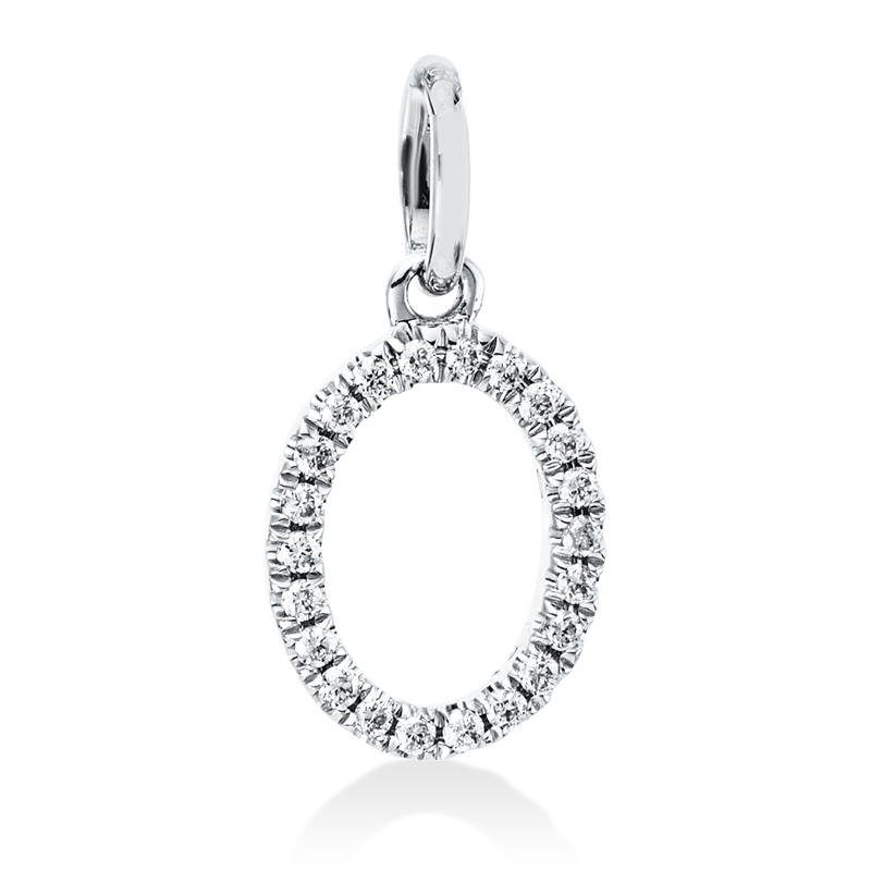 Anhänger 18 kt WG, mit ZÖ, 22 Brill. 0,05 ct, W-si