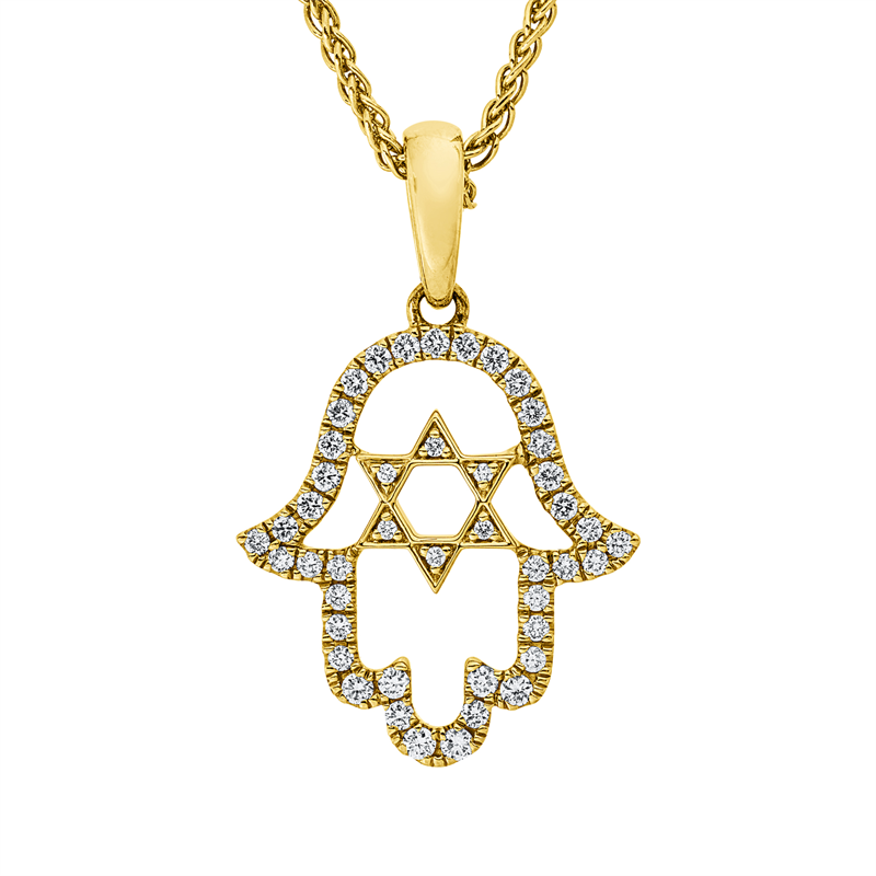 Anhänger 18 kt GG, mit Öse, 45 Brill. 0,26 ct, TW-si